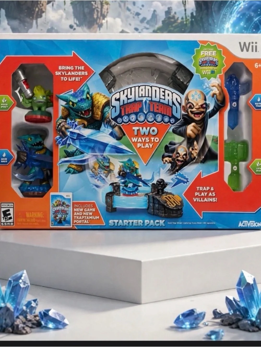(NIB) Nintendo Skylanders Trap Team Starter Pack - Blue, Green
